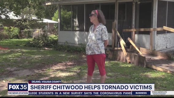 Sheriff Chitwood helping victim of DeLand tornado