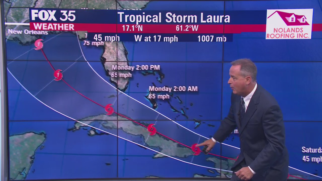 5 p.m. T.S. Laura update