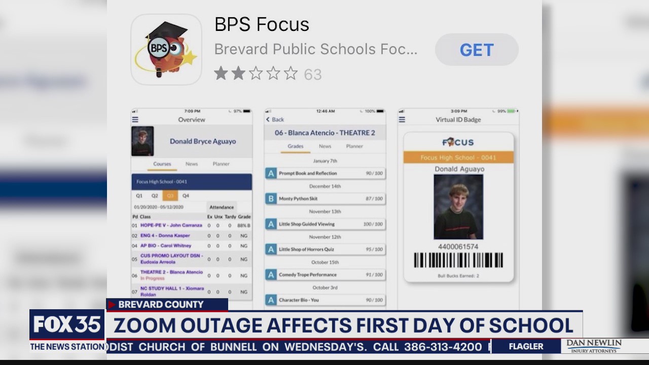 Zoom outage affects first day of school for Brevard students