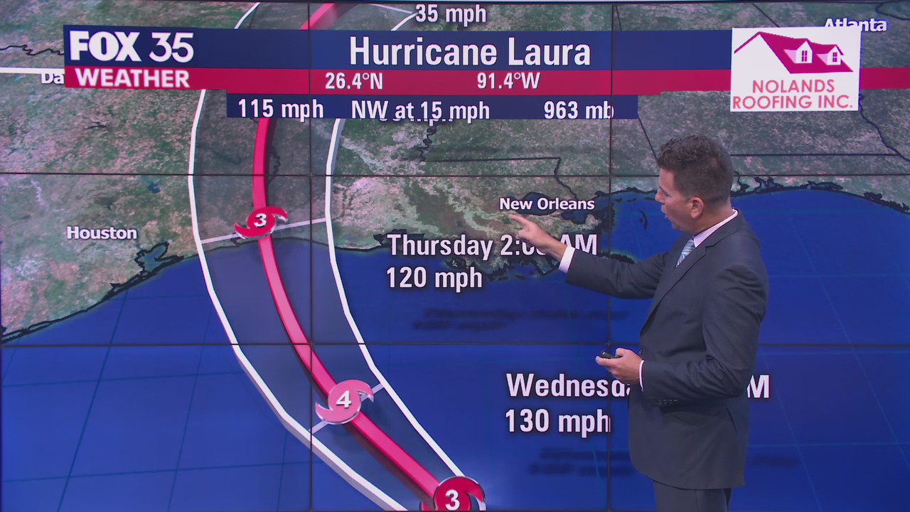 Hurricane Laura strengthens into Category 3 storm