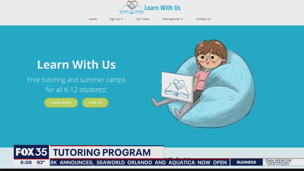 High school senior helps with tutoring program