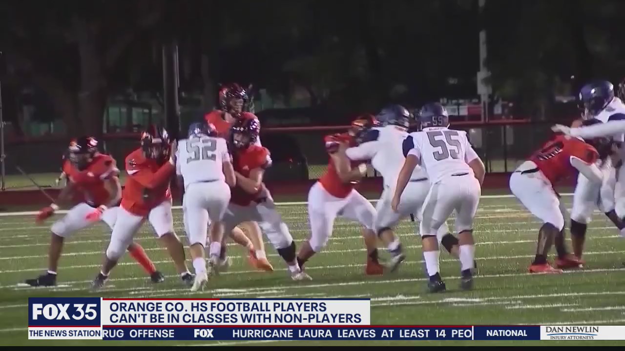 No in-person learning for varsity football players in Orange County