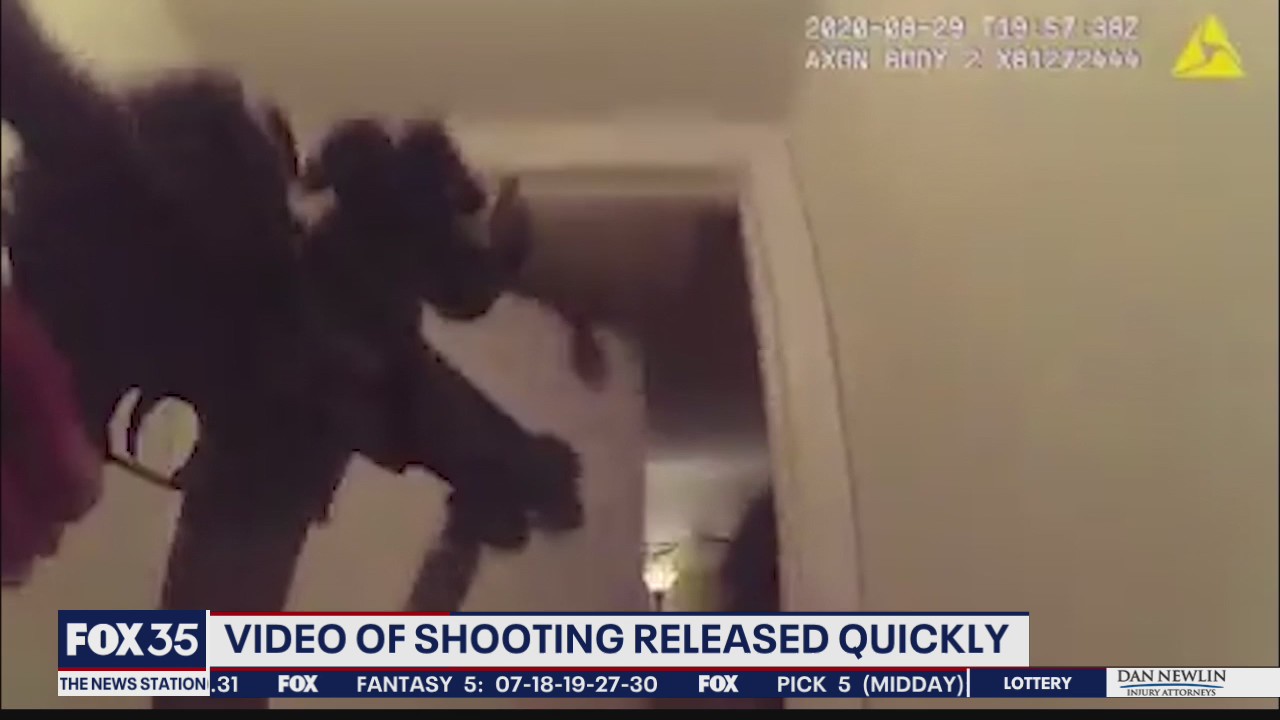 Officer's body camera shows exchange of gunfire with suspect