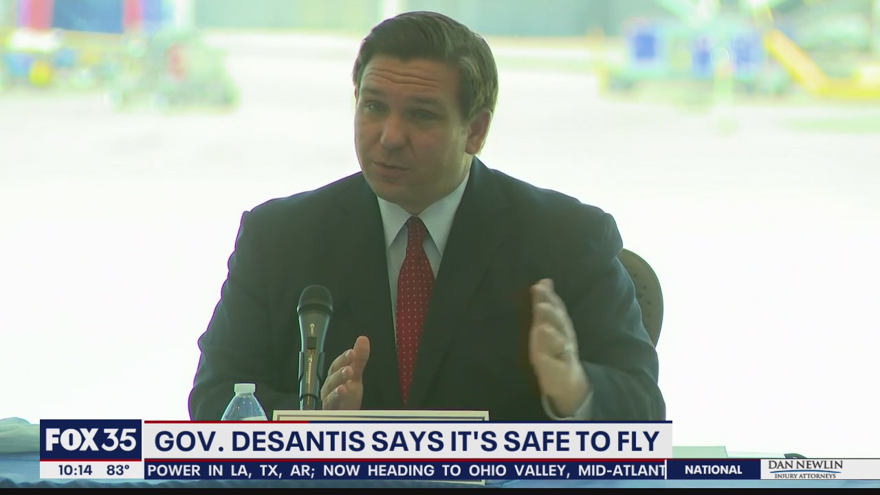 Gov. DeSantis says it's safe to fly