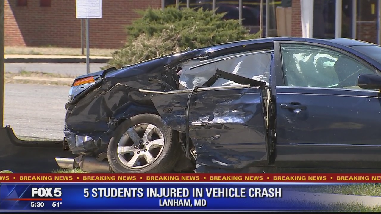 5 H.S. students involved in serious crash