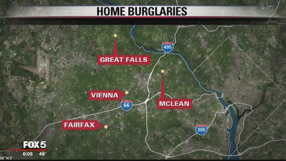 Police investigating rash of burglaries in Fairfax County