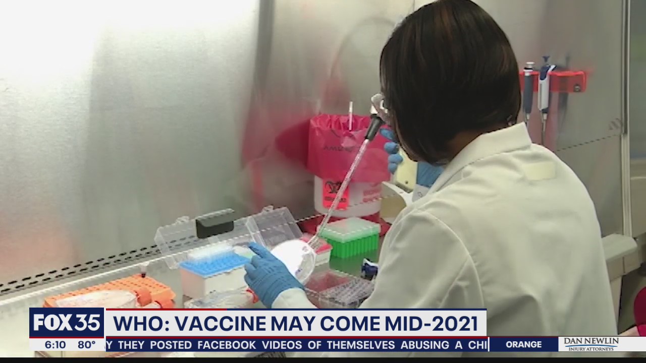 World health leaders say COVID-19 vaccine may come mid-2021