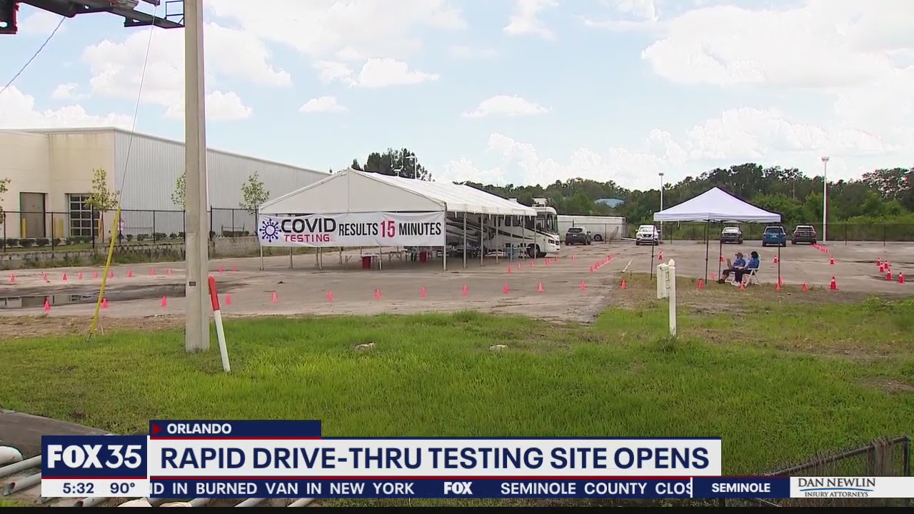 Rapid drive-thru COVID testing site opens in Orange County