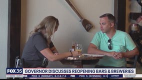 Governor discusses reopening bars, breweries