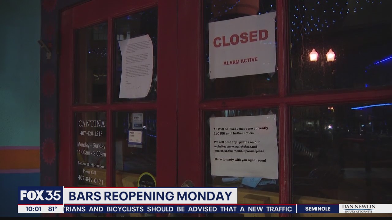 Bars reopening in Florida Monday