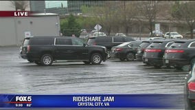 Rideshare parking lot causing traffic problems in Crystal City