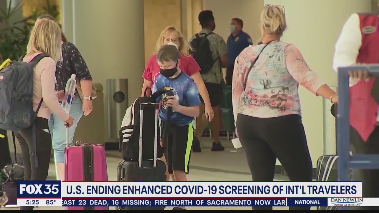 Enhanced COVID-19 screening ending at U.S. airports