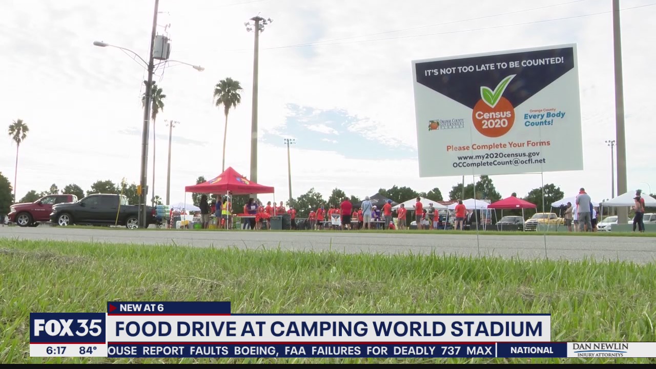 Food drive at Camping World Stadium