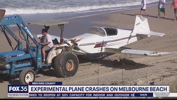 Experimental plane crashes on Melbourne Beach