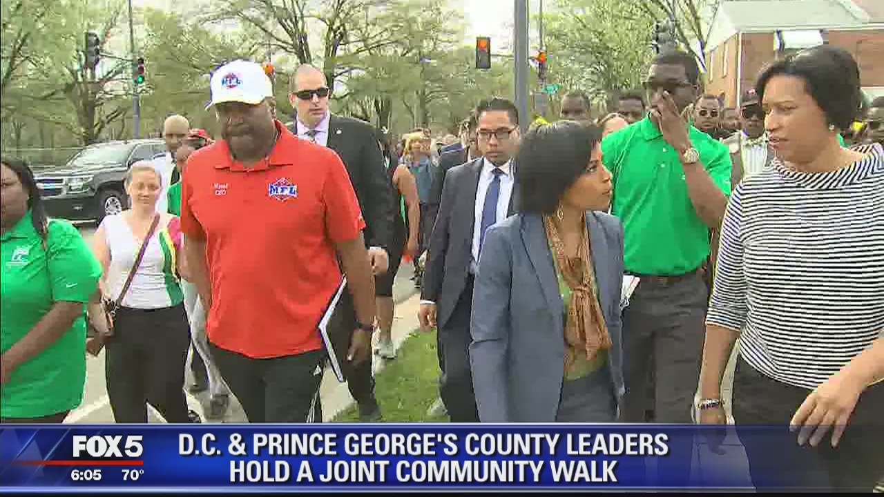 DC, Prince George?s County leaders hold joint community walk