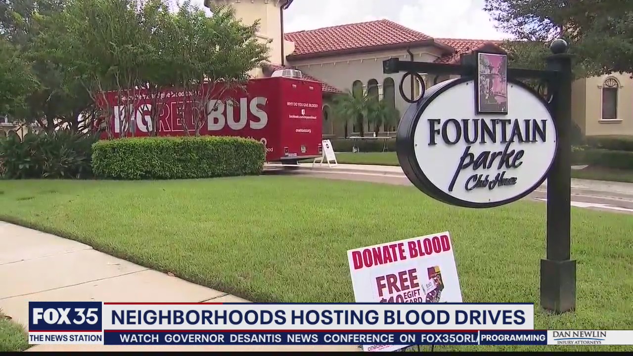 Neighborhood hosting blood drives