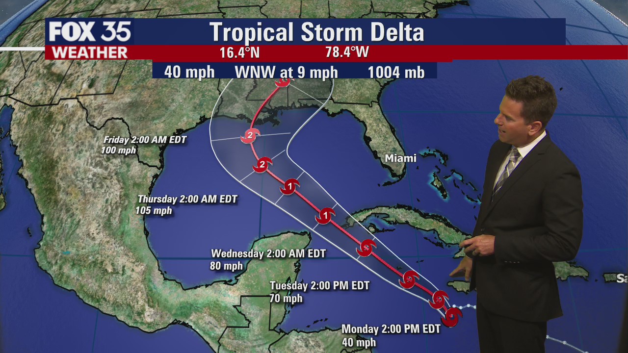 Tropical Storm Delta forms, expected to become hurricane