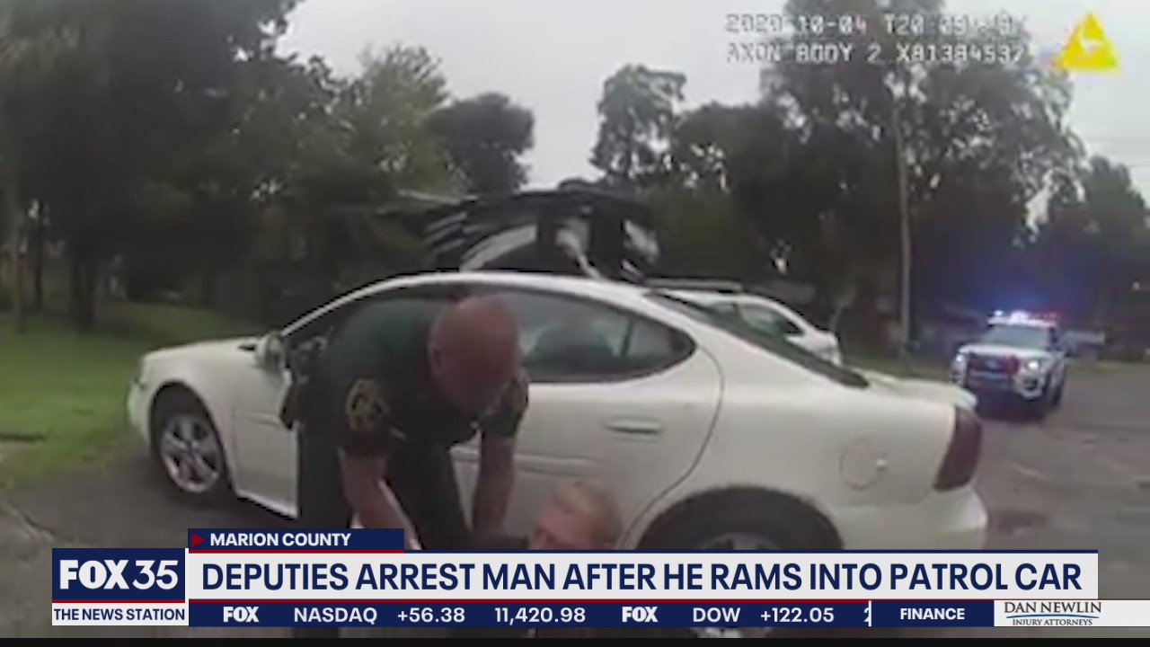 Man arrested after ramming into patrol car, deputies say