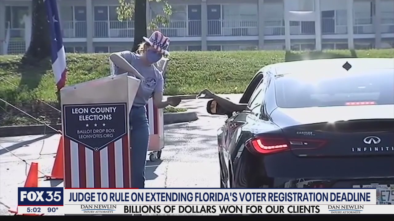 Judge to rule on extending Florida's voter registration deadline