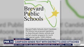 Campaign sends text with unauthorized use of school district logo