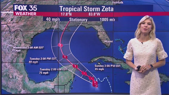 Tropical Storm Zeta forms in the Caribbean