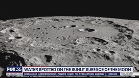 Water spotted inside crater on sunlit side of Moon