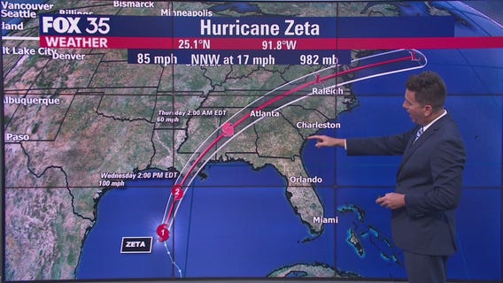 Zeta restrengthens into a hurricane