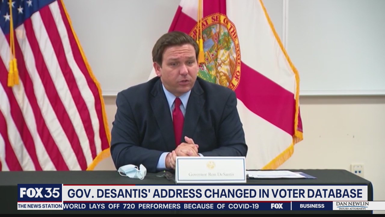 Man accused of changing voting address of Gov. DeSantis