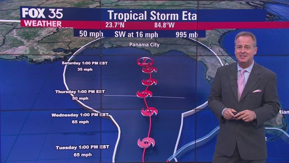 Tropical Storm ETA shifts west, could impact the panhandle