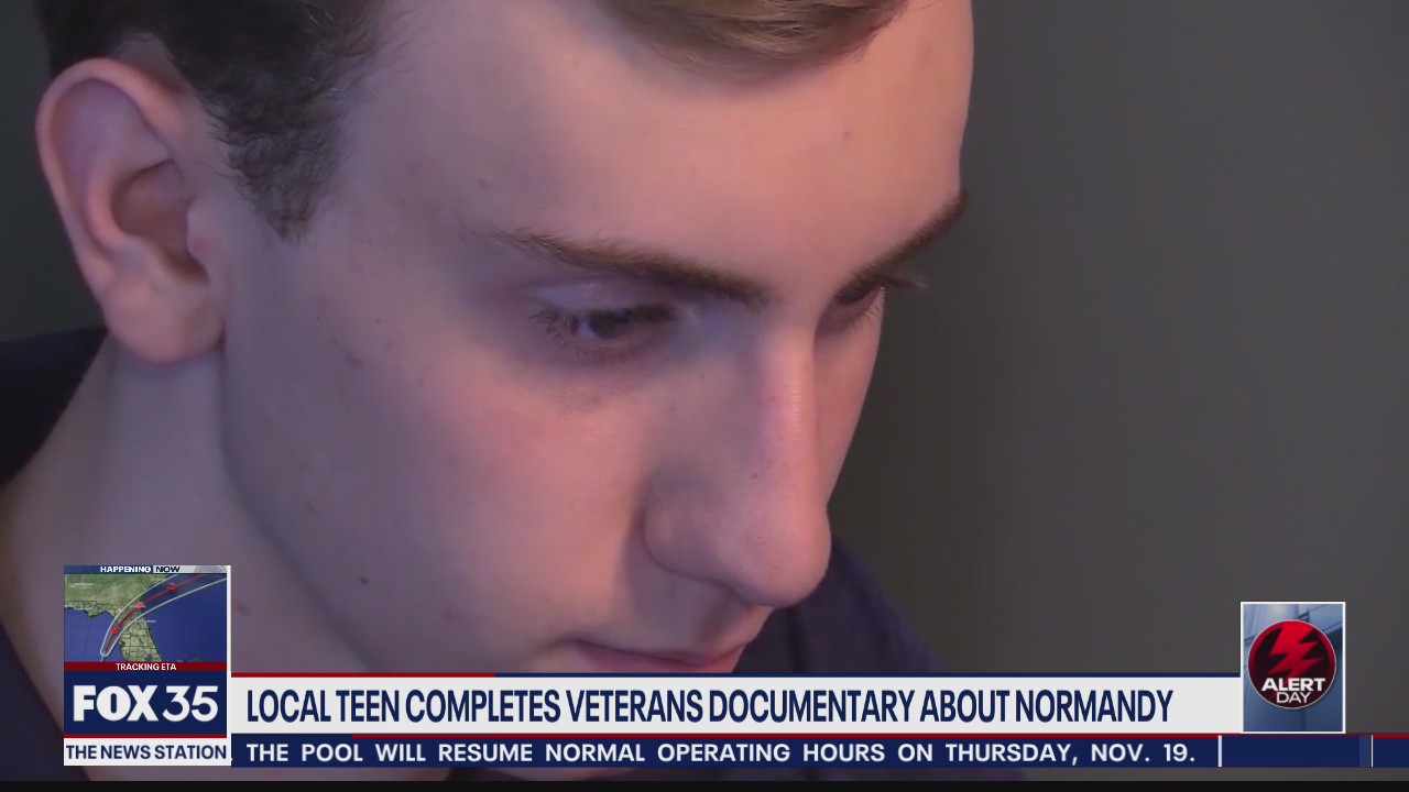 Teen completes veterans documentary about Normandy
