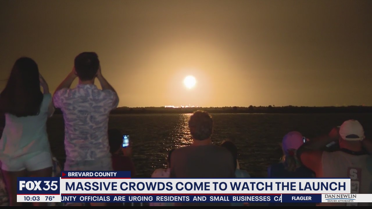 Massive crowds come to watch launch