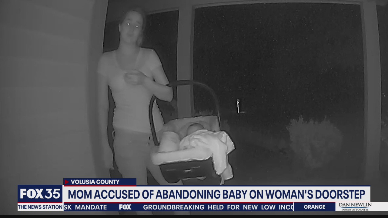 Mom accused of abandoning baby on doorstep