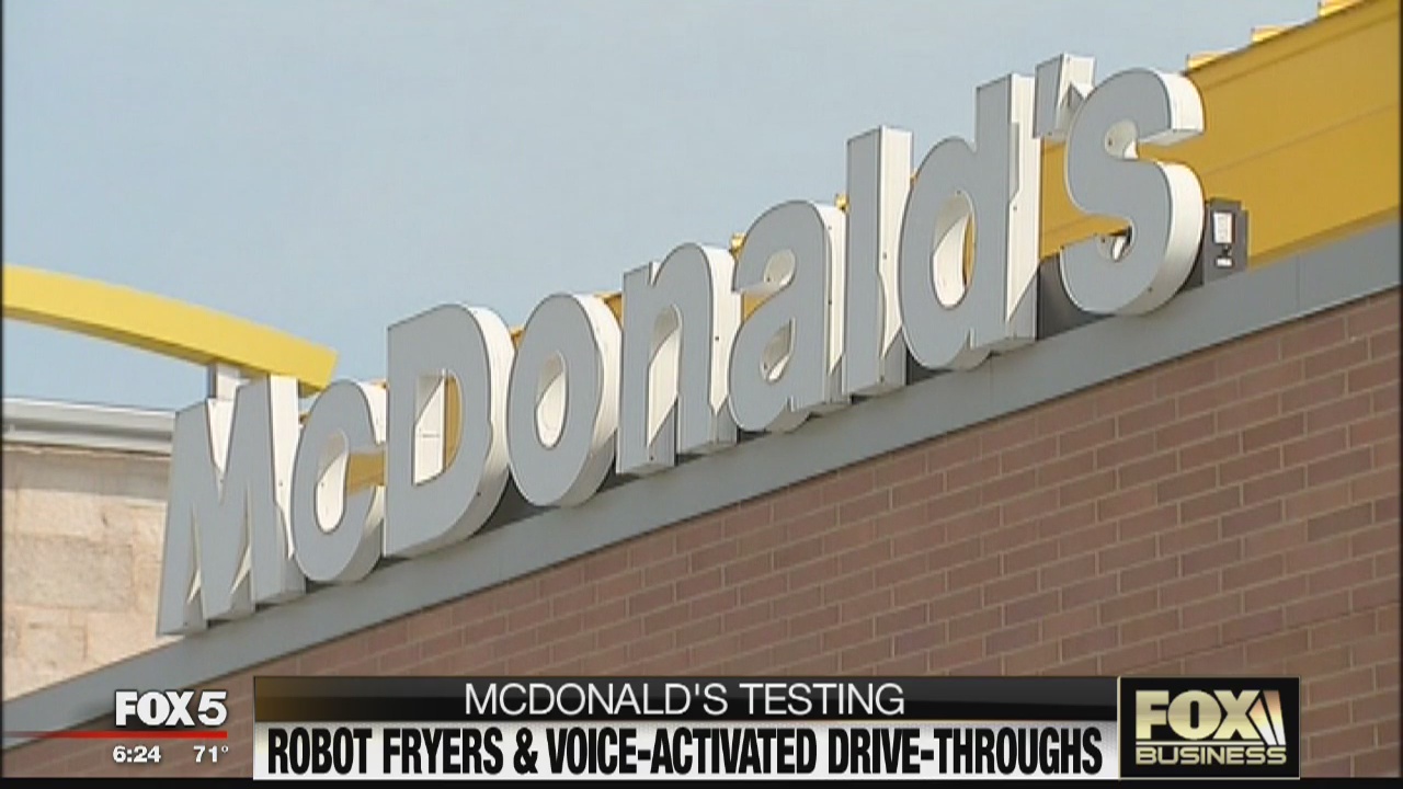 McDonald's is testing robot fryers and voice-activated drive-thrus