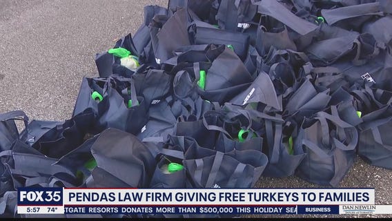 Pendas Law Firm gives out turkeys