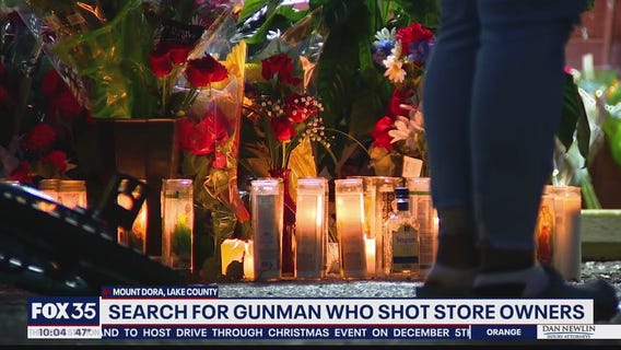 Search for gunman who shot store owners