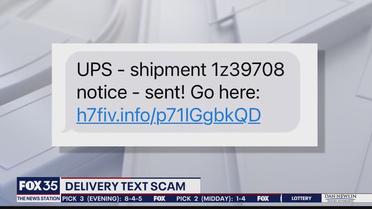 Delivery text scam warning