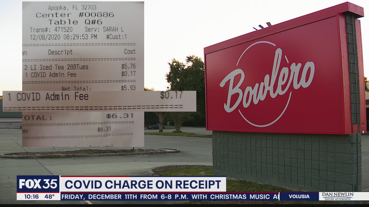 COVID charge on receipt