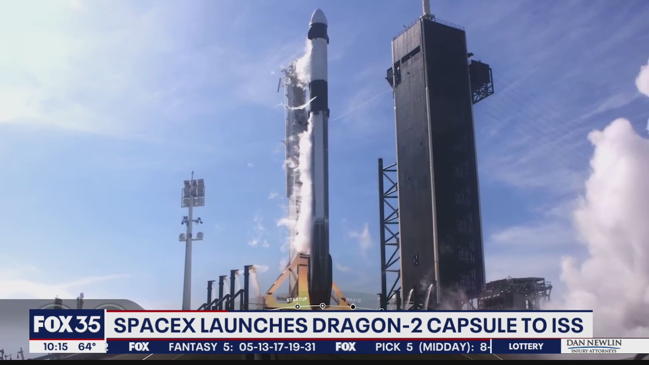 Dragon-2 cargo capsule carries supplies to Space Station