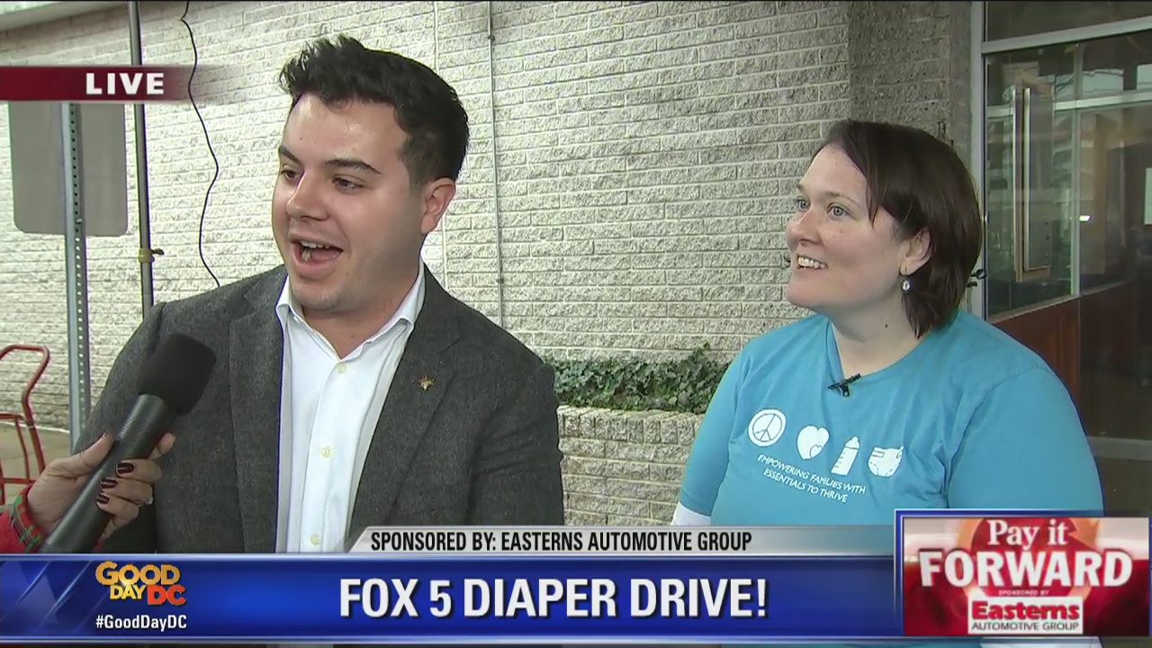 An amazing donation from Easterns Automotive Group during the FOX 5 Diaper Drive