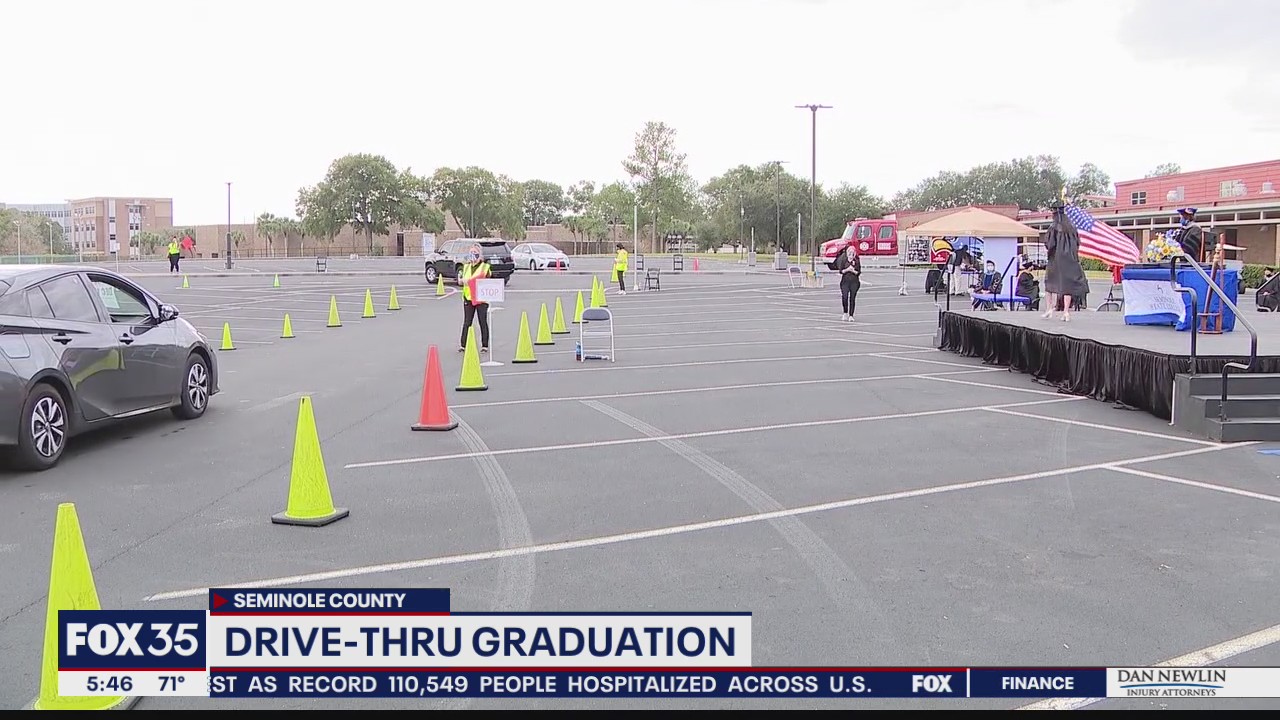 Seminole State College students attend drive-thru graduation