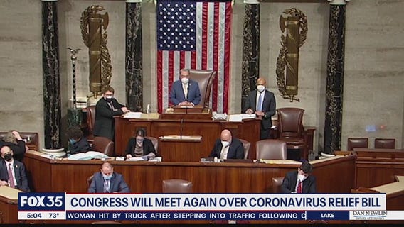 Congress will meet again over coronavirus relief bill