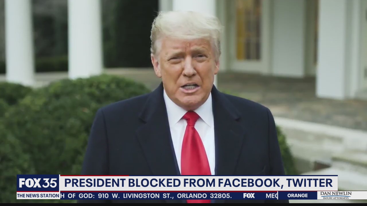 Trump blocked on social media