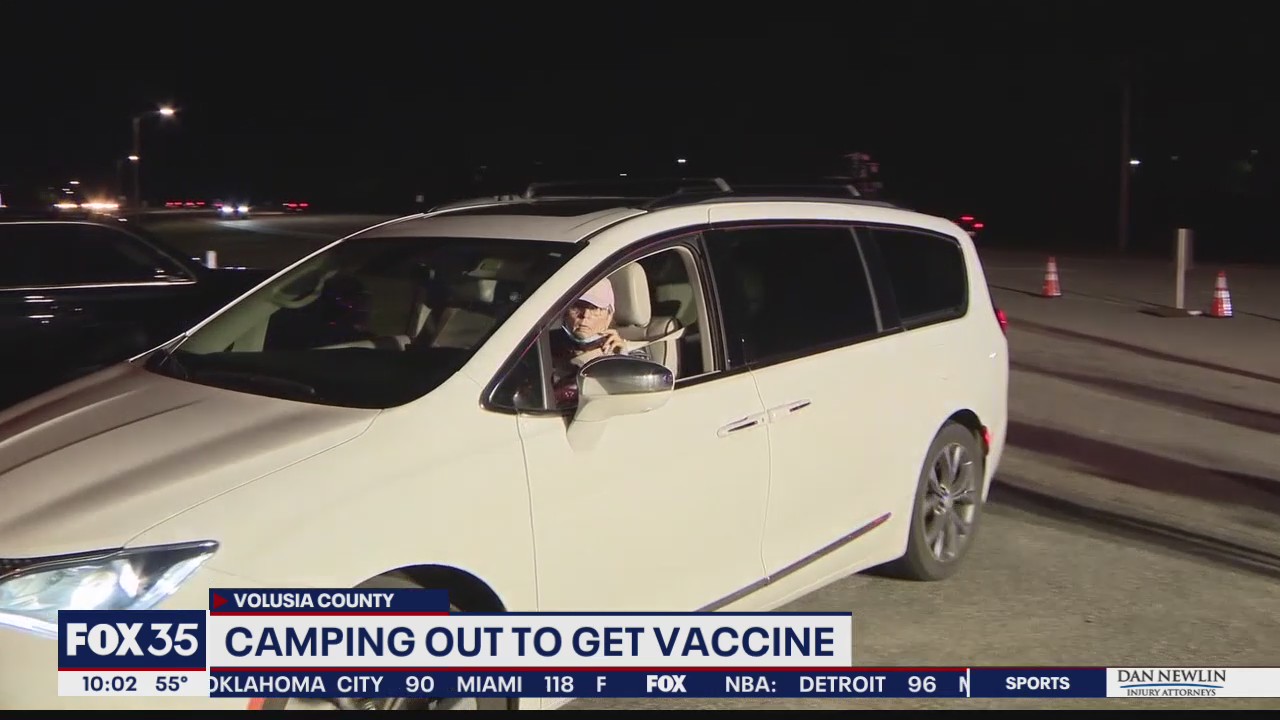 Camping out to receive COVID-19 vaccine