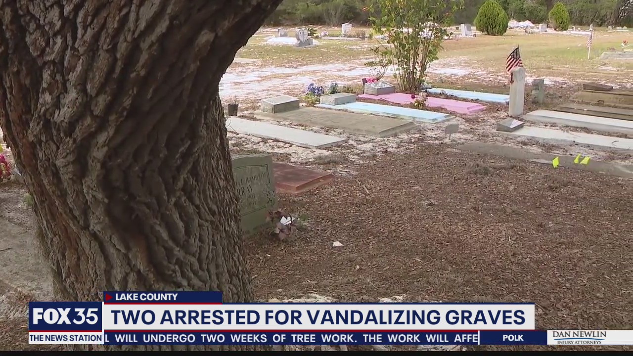 Two arrested for vandalizing cemetery