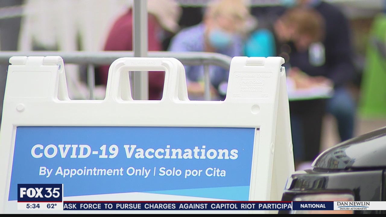 AdventHealth open vaccine distribution center near OIA
