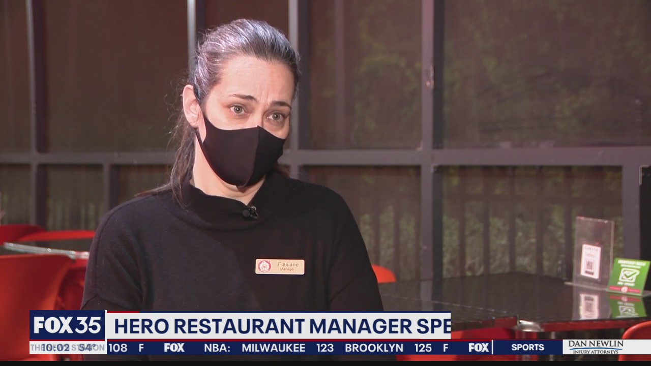 Hero restaurant worker speaks to FOX 35