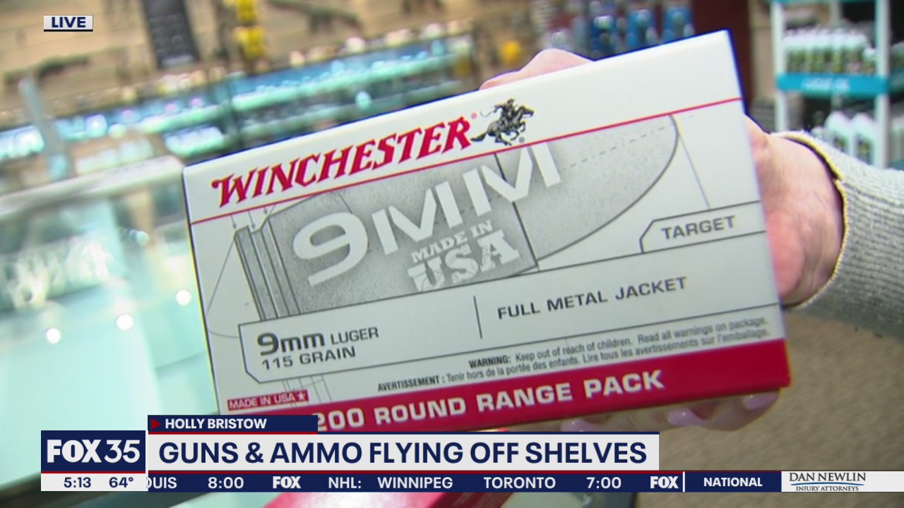 Guns, ammunition flying off shelves