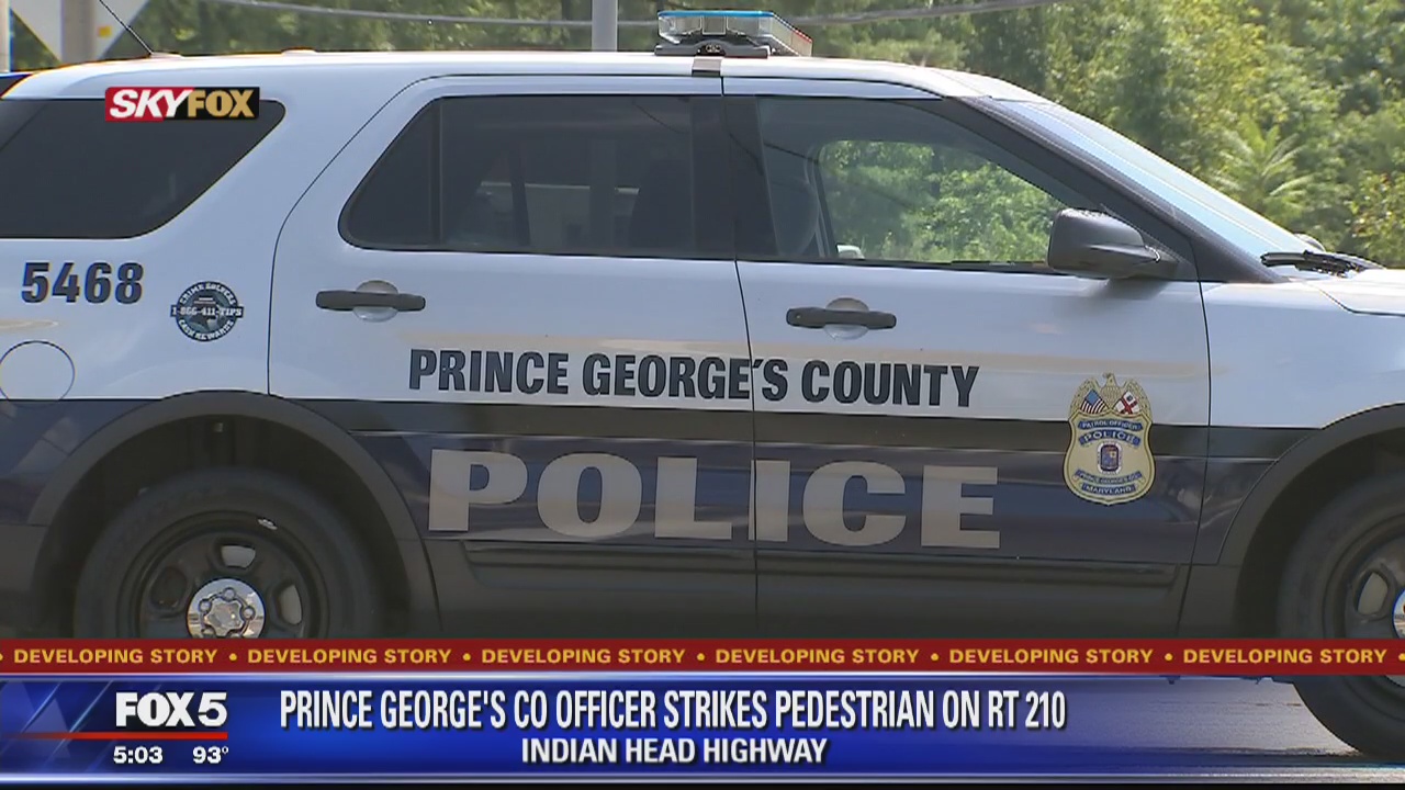 Pedestrian stable after being struck by Prince George's County cop
