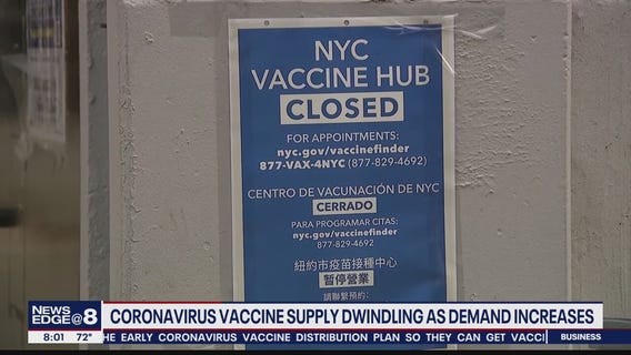 Coronavirus vaccine supply dwindling as demand increases