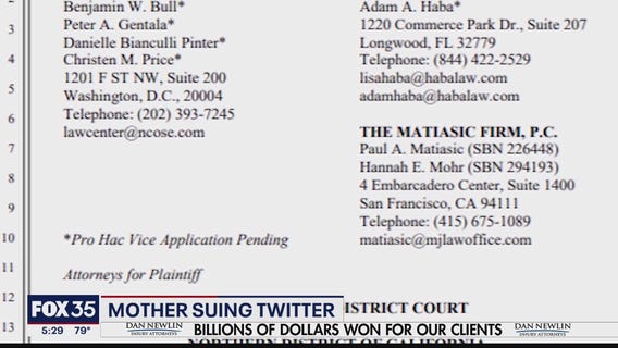 Central Florida mom sues Twitter